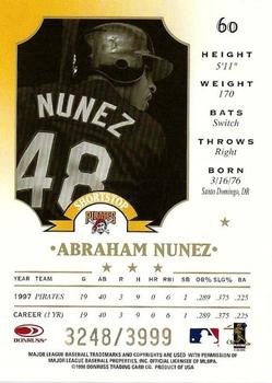1998 Leaf - Fractal Foundations #60 Abraham Nunez Back