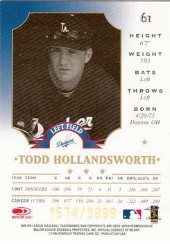 1998 Leaf - Fractal Foundations #61 Todd Hollandsworth Back