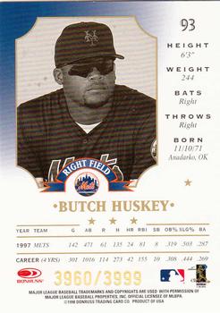 1998 Leaf - Fractal Foundations #93 Butch Huskey Back