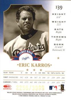 1998 Leaf - Fractal Foundations #139 Eric Karros Back