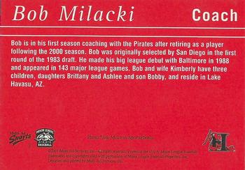 2001 Multi-Ad Hickory Crawdads #2 Bob Milacki Back