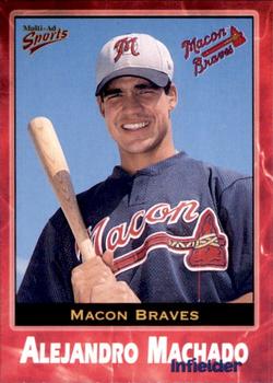 2001 Multi-Ad Macon Braves #2 Alejandro Machado Front