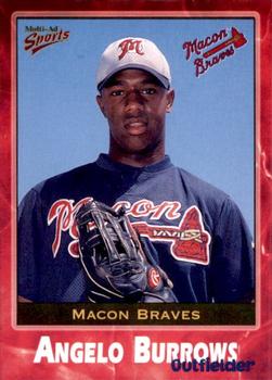 2001 Multi-Ad Macon Braves #5 Angelo Burrows Front