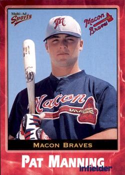 2001 Multi-Ad Macon Braves #11 Pat Manning Front