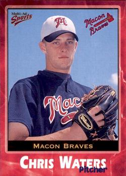 2001 Multi-Ad Macon Braves #19 Chris Waters Front