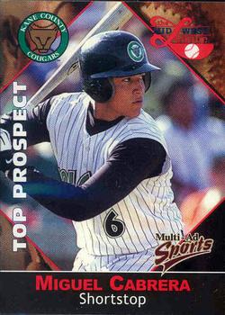 2001 Multi-Ad Midwest League Top Prospects #14 Miguel Cabrera Front