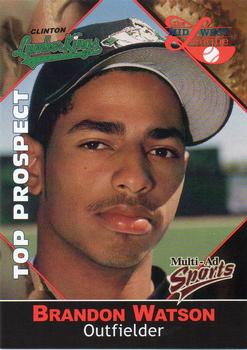 2001 Multi-Ad Midwest League Top Prospects #9 Brandon Watson Front