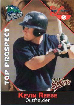 2001 Multi-Ad Midwest League Top Prospects #13 Kevin Reese Front