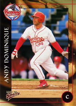 2001 Multi-Ad Reading Phillies #6 Andy Dominique Front