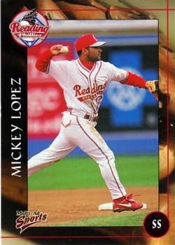 2001 Multi-Ad Reading Phillies #12 Mickey Lopez Front