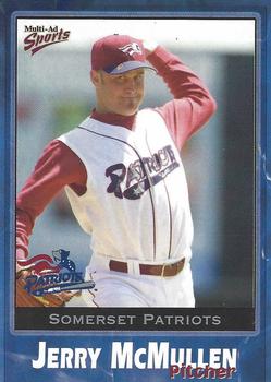 2001 Multi-Ad Somerset Patriots #16 Jerry McMullen Front