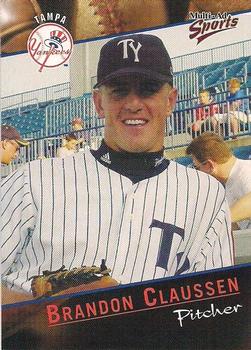 2001 Multi-Ad Tampa Yankees #9 Brandon Claussen Front