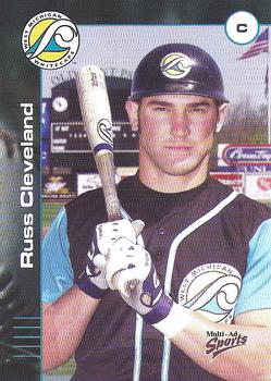 2001 Multi-Ad West Michigan Whitecaps #4 Russ Cleveland Front
