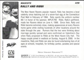 2001 Choice New Haven Ravens #29 Rally / Ribbi Back