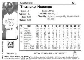 2001 Choice Omaha Golden Spikes #24 Trenidad Hubbard Back