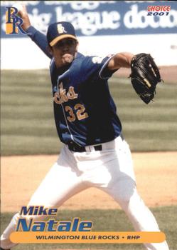 2001 Choice Wilmington Blue Rocks #09 Mike Natale Front