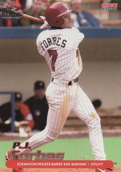 2001 Choice Scranton/Wilkes-Barre Red Barons #08 P.J. Forbes Front
