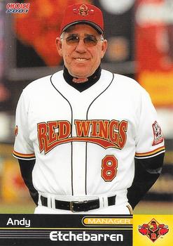 2001 Choice Rochester Red Wings #08 Andy Etchebarren Front