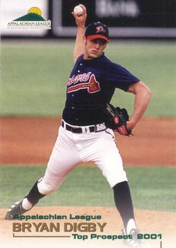 2001 Grandstand Appalachian League Top Prospects #NNO Bryan Digby Front