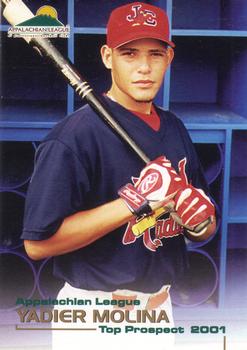 2001 Grandstand Appalachian League Top Prospects #NNO Yadier Molina Front