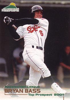 2001 Grandstand Appalachian League Top Prospects Update #NNO Bryan Bass Front