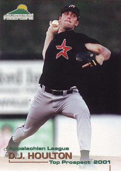 2001 Grandstand Appalachian League Top Prospects Update #NNO D.J. Houlton Front