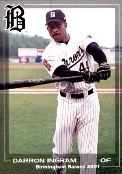 2001 Grandstand Birmingham Barons #44 Darron Ingram Front