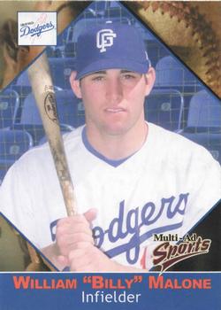 2001 Grandstand Great Falls Dodgers #16 William Malone Front
