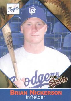 2001 Grandstand Great Falls Dodgers #18 Brian Nickerson Front