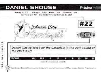 2001 Grandstand Johnson City Cardinals #NNO Daniel Shouse Back