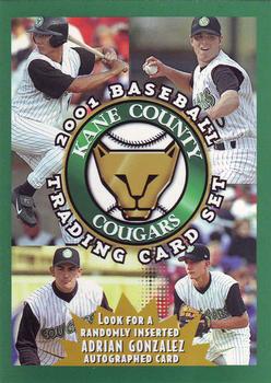 2001 Grandstand Kane County Cougars #NNO Team Checklist Front