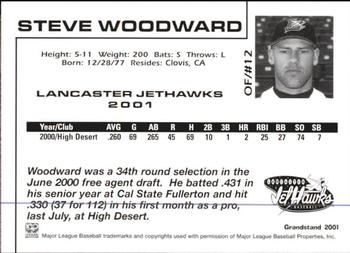 2001 Grandstand Lancaster JetHawks #12 Steve Woodward Back