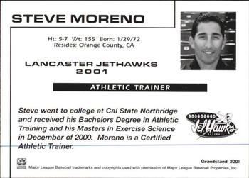 2001 Grandstand Lancaster JetHawks #NNO Steve Moreno Back