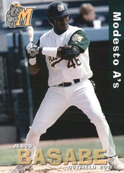 2001 Grandstand Modesto A's #46 Jesus Basabe Front