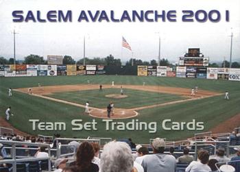 2001 Grandstand Salem Avalanche #NNO Checklist Front