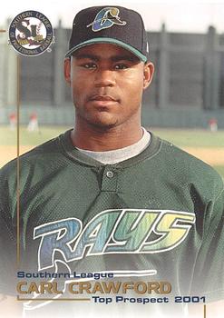 2001 Grandstand Southern League Top Prospects #NNO Carl Crawford Front