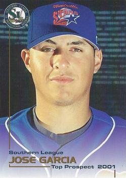 2001 Grandstand Southern League Top Prospects #NNO Jose Garcia Front