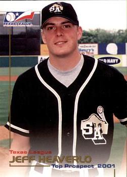 2001 Grandstand Texas League Top Prospects #NNO Jeff Heaverlo Front