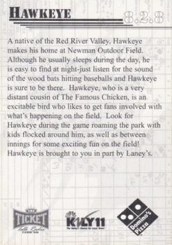2001 Fargo-Moorhead RedHawks #NNO Hawkeye Back