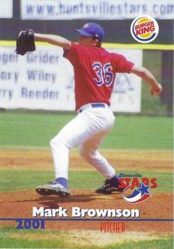 2001 Huntsville Stars #NNO Mark Brownson Front