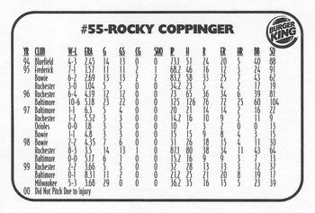 2001 Huntsville Stars #NNO Rocky Coppinger Back