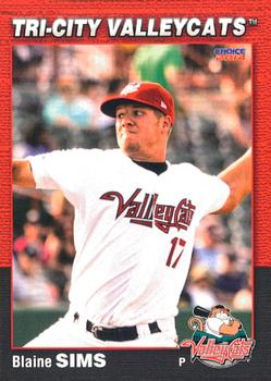 2014 Choice Tri-City ValleyCats #17 Blaine Sims Front