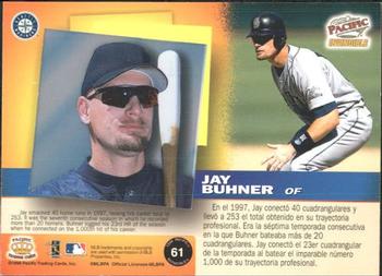 1998 Pacific Invincible - Silver #61 Jay Buhner Back