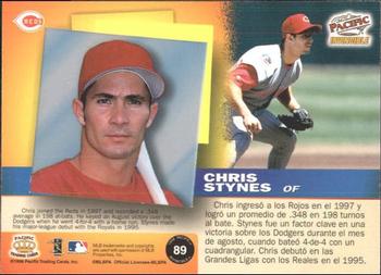 1998 Pacific Invincible - Silver #89 Chris Stynes Back