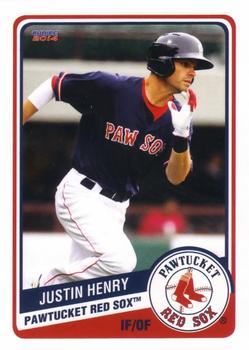 2014 Choice Pawtucket Red Sox #9 Justin Henry Front