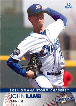 2014 Brandt Omaha Storm Chasers #13 John Lamb Front