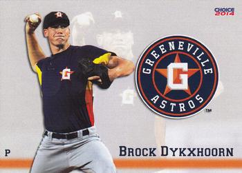 2014 Choice Greeneville Astros #6 Brock Dykxhoorn Front