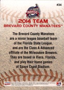 2014 Choice Brevard County Manatees #6 Team Card Back