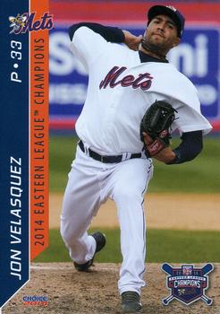 2014 Choice Binghamton Mets #24 Jon Velasquez Front