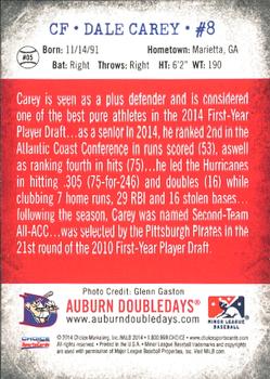 2014 Choice Auburn Doubledays #05 Dale Carey Back